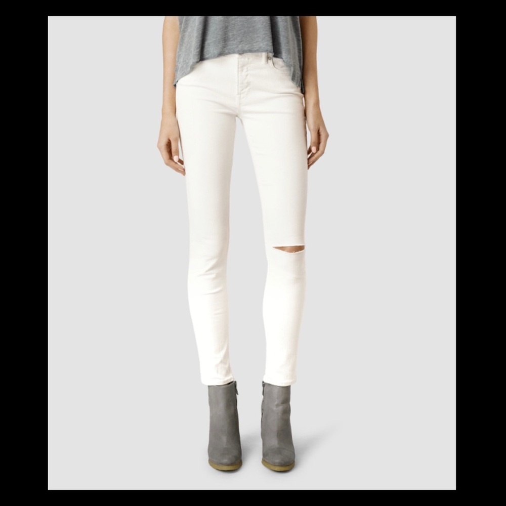 All Saints White Denim Jeans!